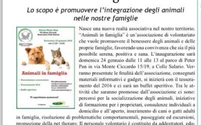 Nasce l’associazione “Animali in famiglia”