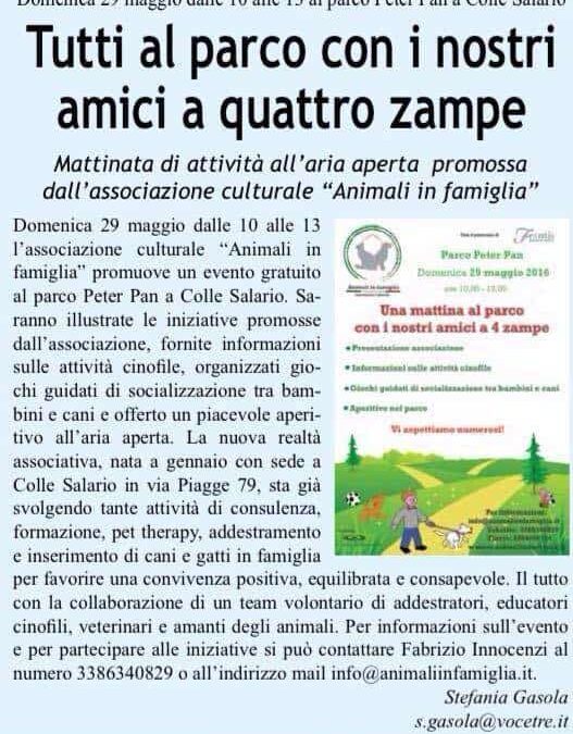 Tutti al parco con i nostri amici a quattro zampe